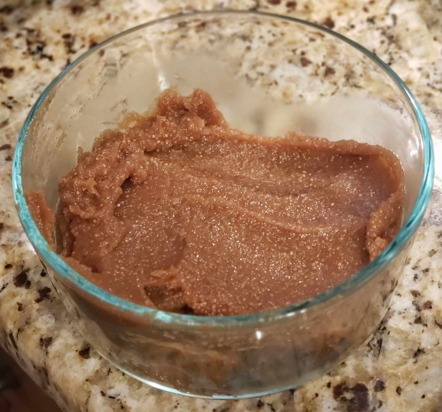 Unsweetened Fig Butter in a glass bowl