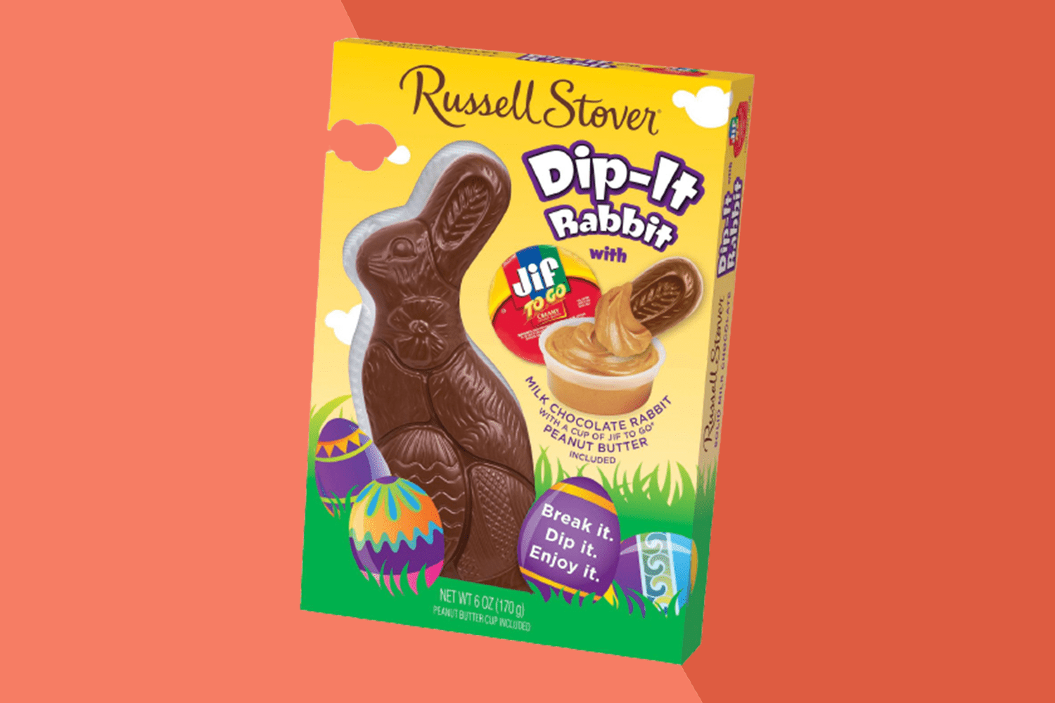 russel stover dip-it rabbit with jif