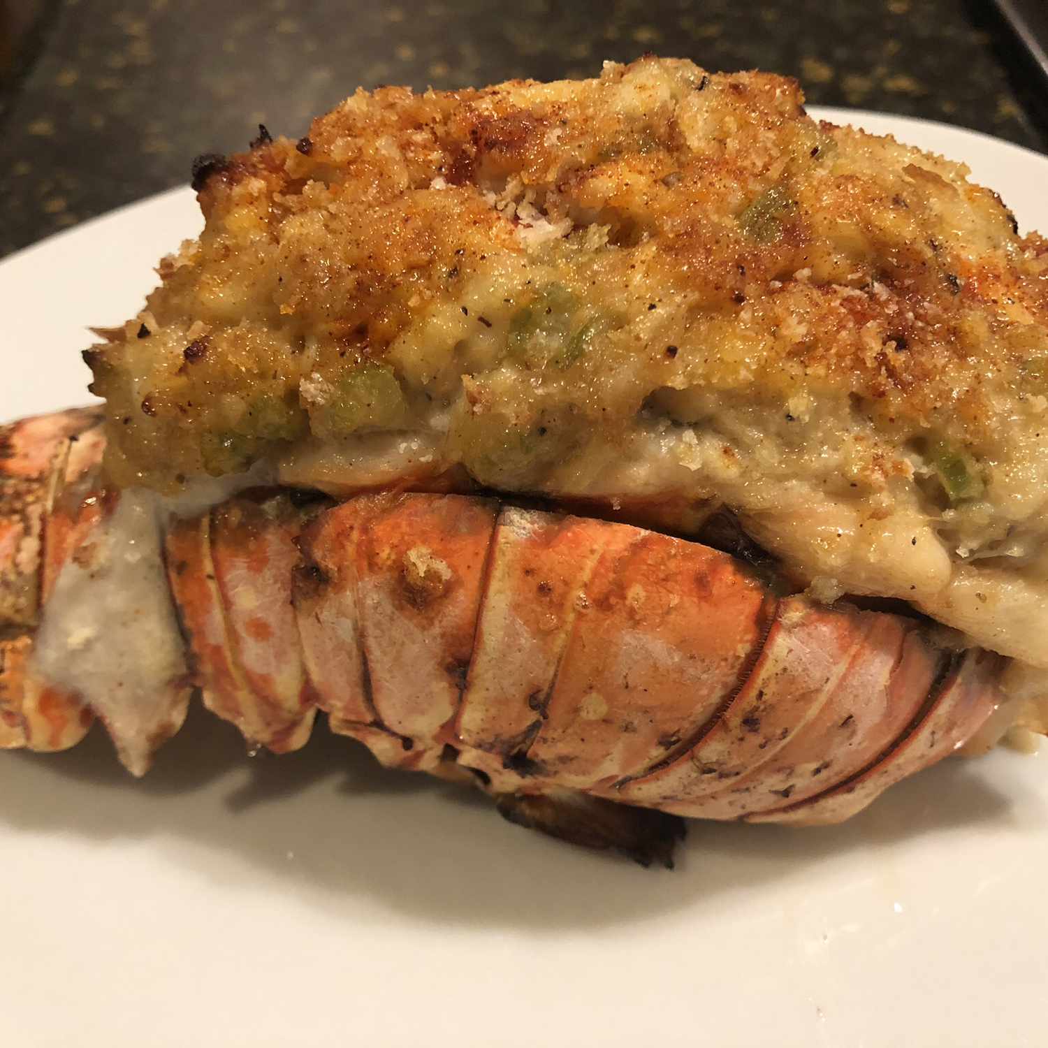 lobster tail stuffed with crab