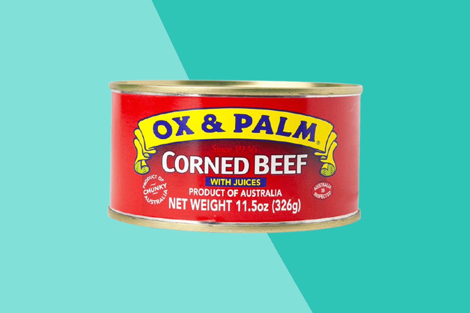 ox and palm corned beef in a can