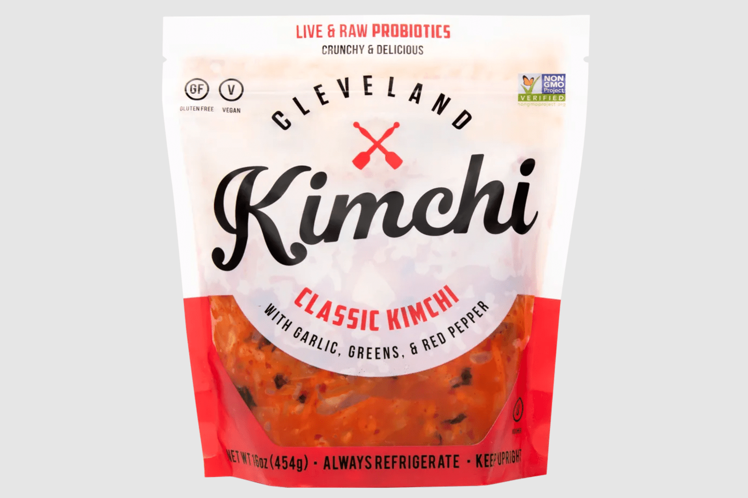 Cleveland Kitchen Kimchi on a grey background