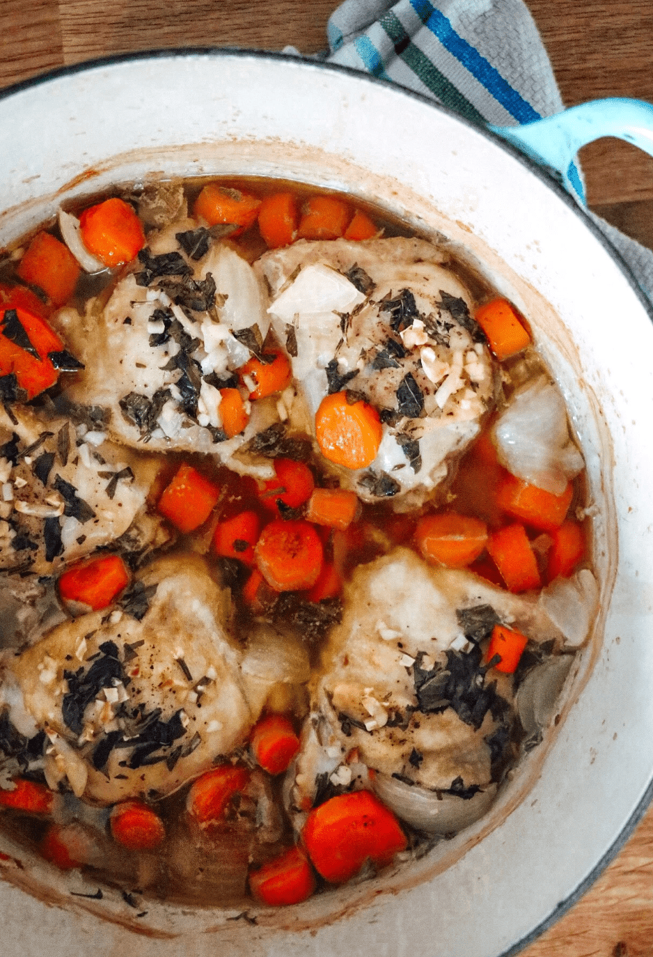 <p>Use your fresh-from-the-garden herbs to make this tasty chicken. "I love recipes like this because you can really use it as a base and add whatever veggies you have," says reviewer Nomad Jacq.</p>
                          