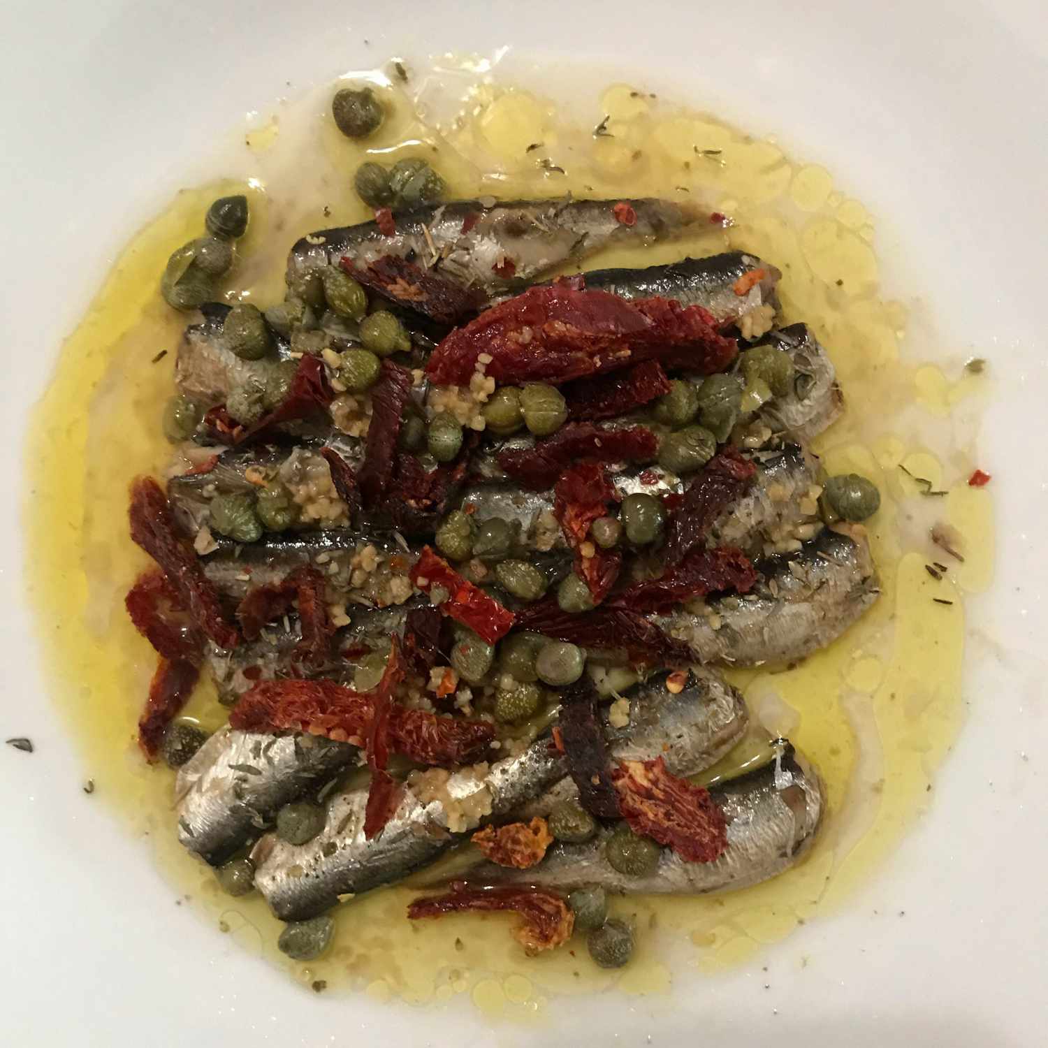 Sardines with Sun-Dried Tomato and Capers