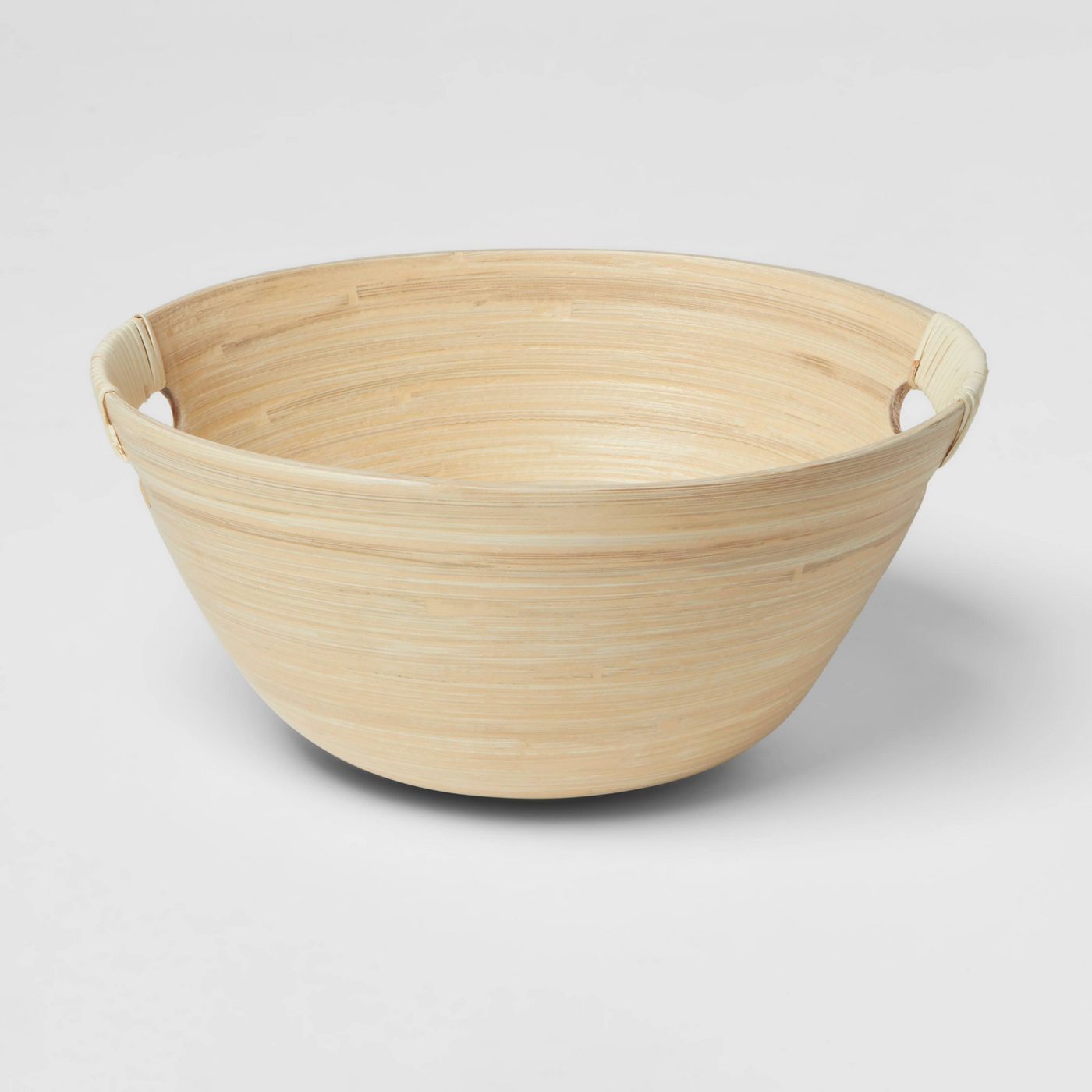 serving bowl made of spun bamboo