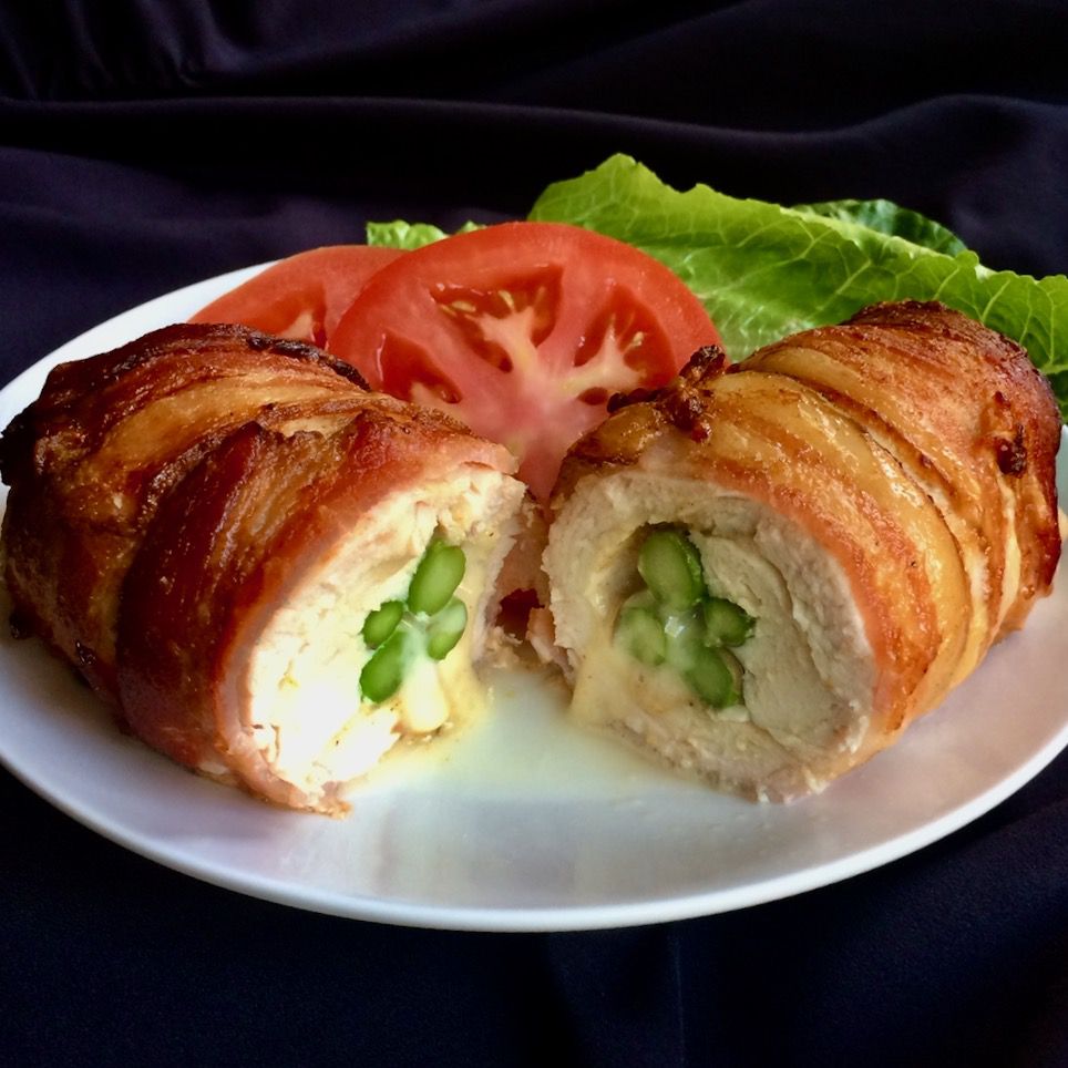 Bacon-Wrapped Stuffed Chicken Breasts in the Air Fryer