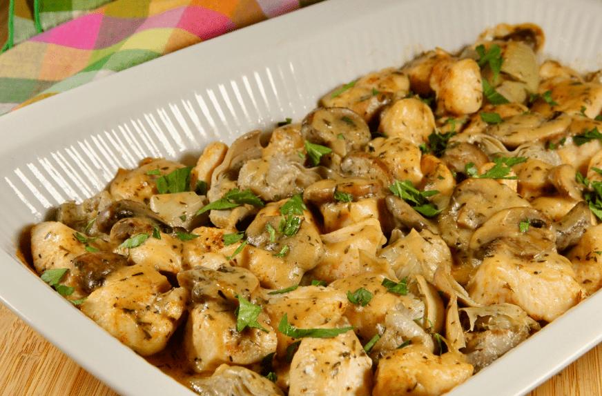 Chicken with Artichokes and Mushrooms