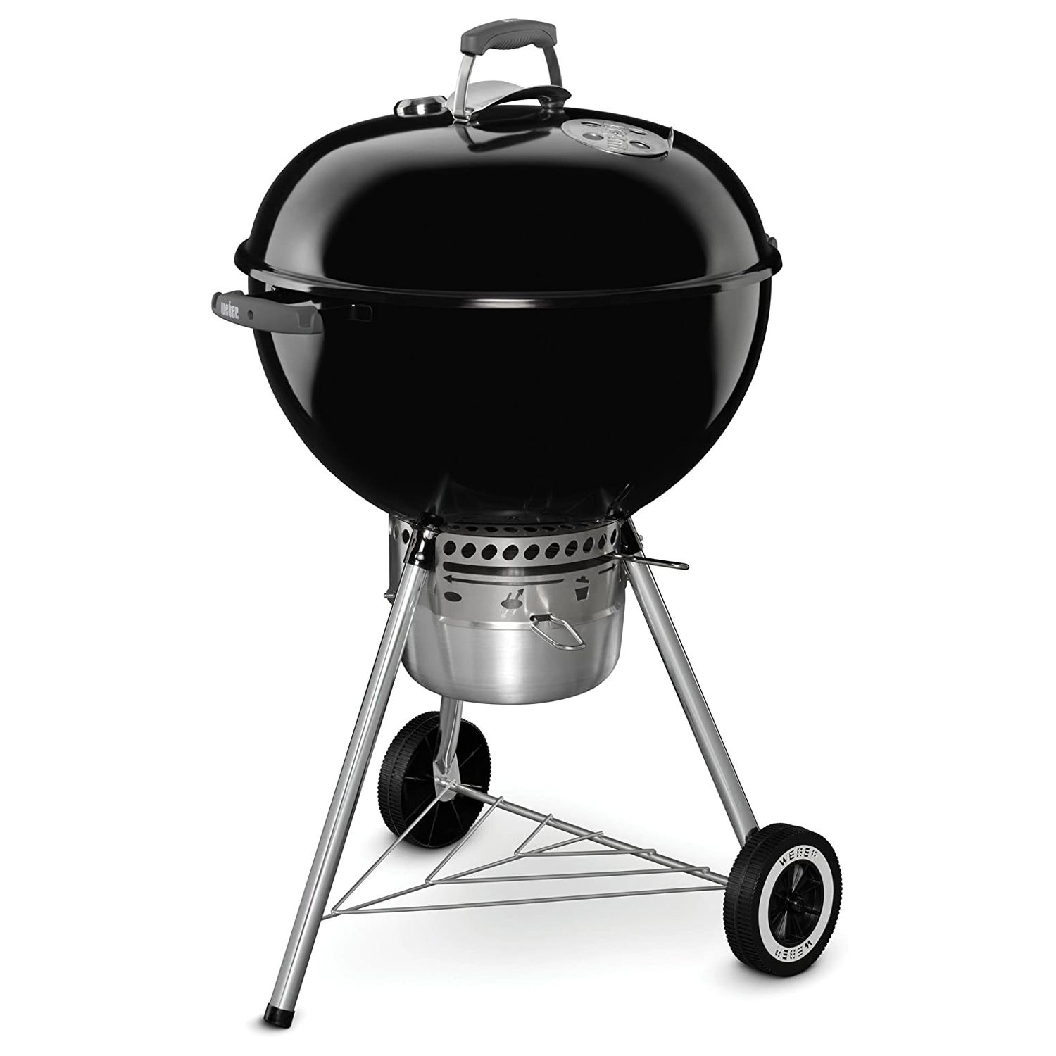 Weber Original Kettle Premium Charcoal Grill, 22-Inch, Black on white background