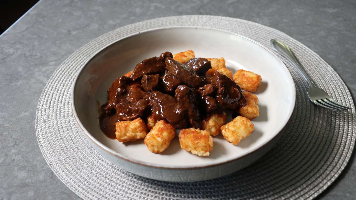 Beef Tips and Tots
