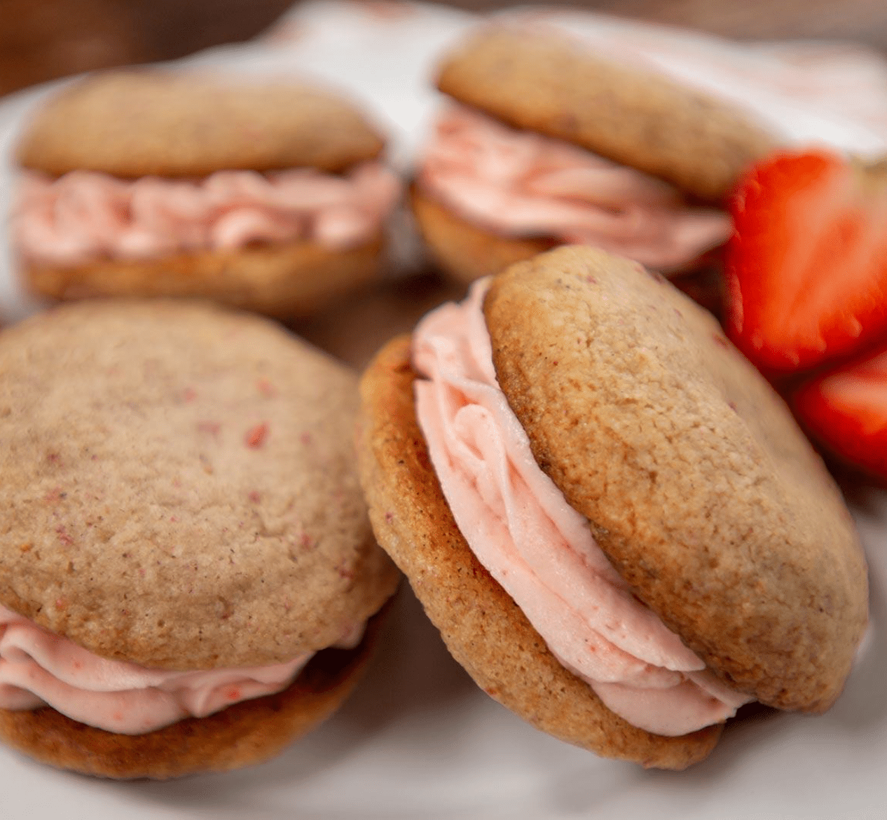 Strawberry Sandwich Cookies