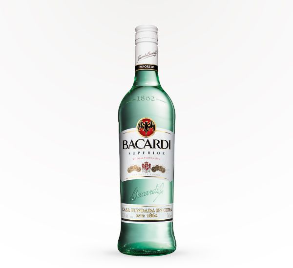 bacardi white rum bottle