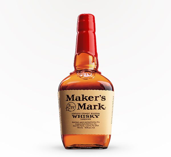 bottle of Maker's Mark bourbon whiskey