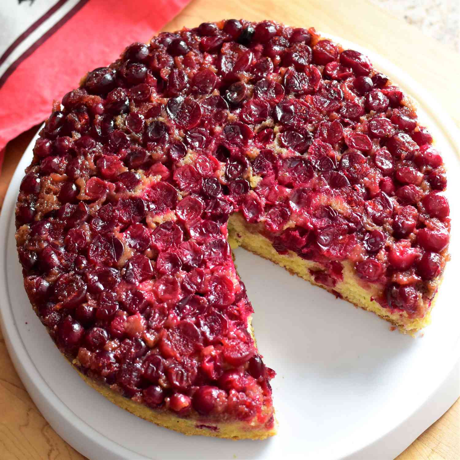 Fresh Cranberry Upside-Down Cake