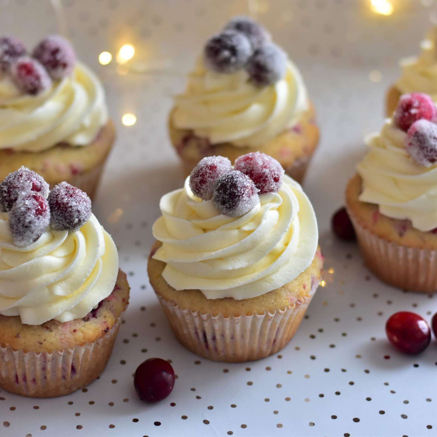 Cranberry Cupcakes with White Chocolate Frosting