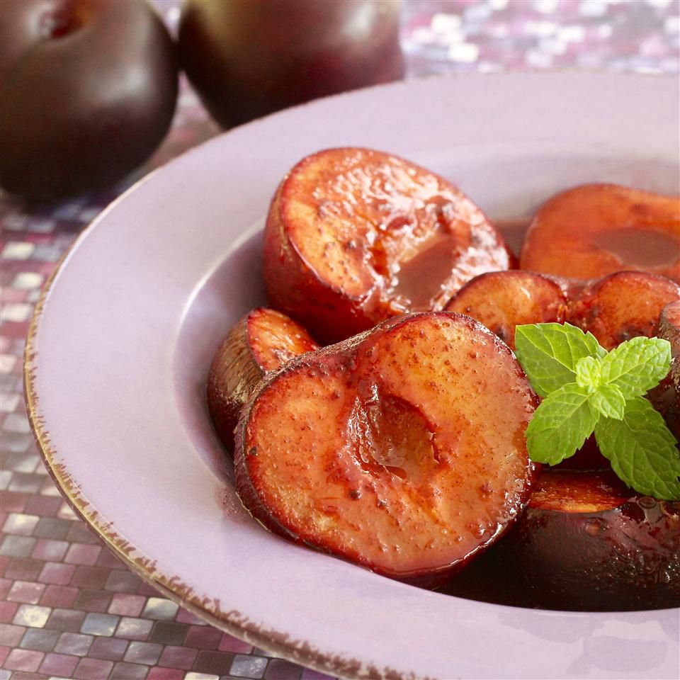 Spicy Oven Roasted Plums