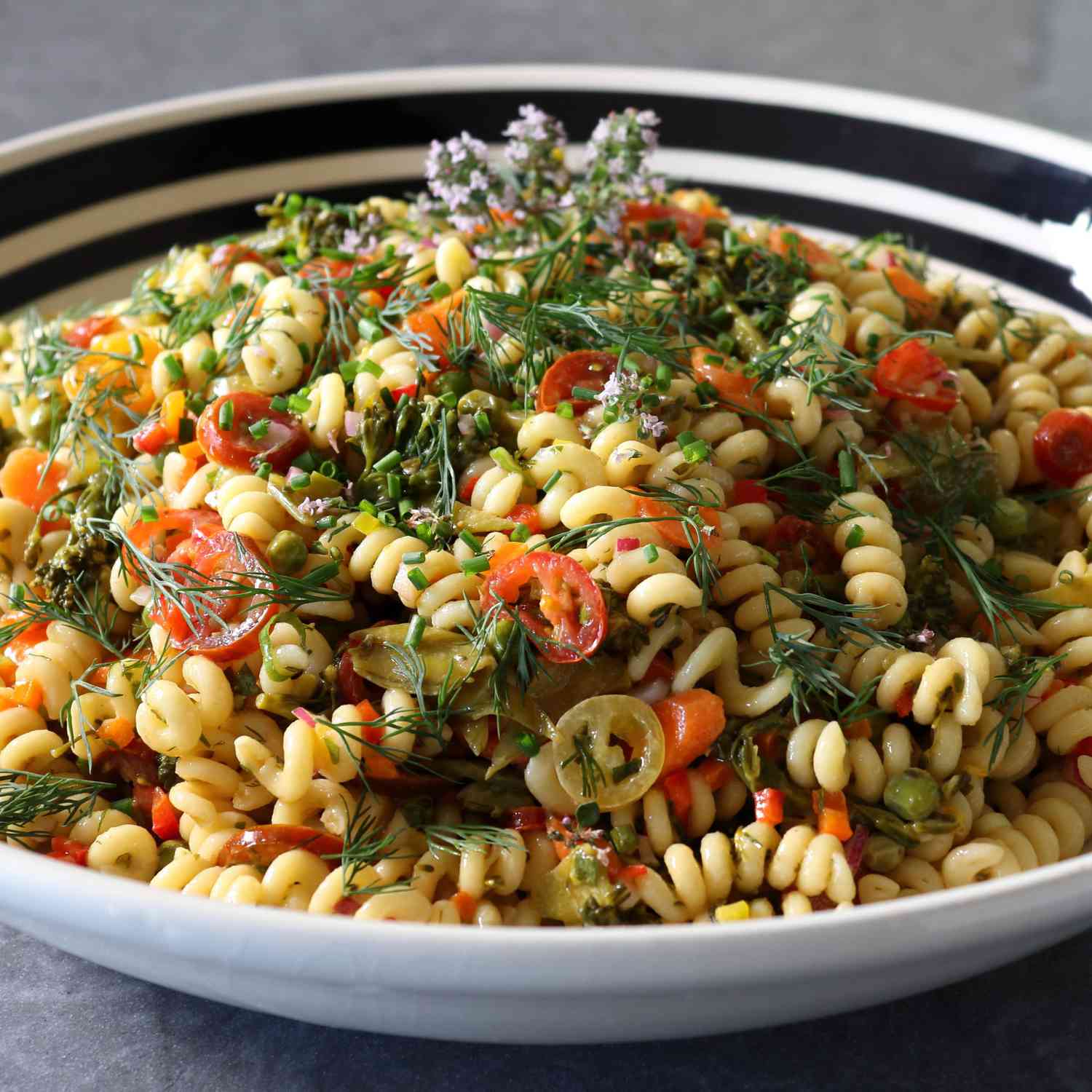 pasta salad with herbs