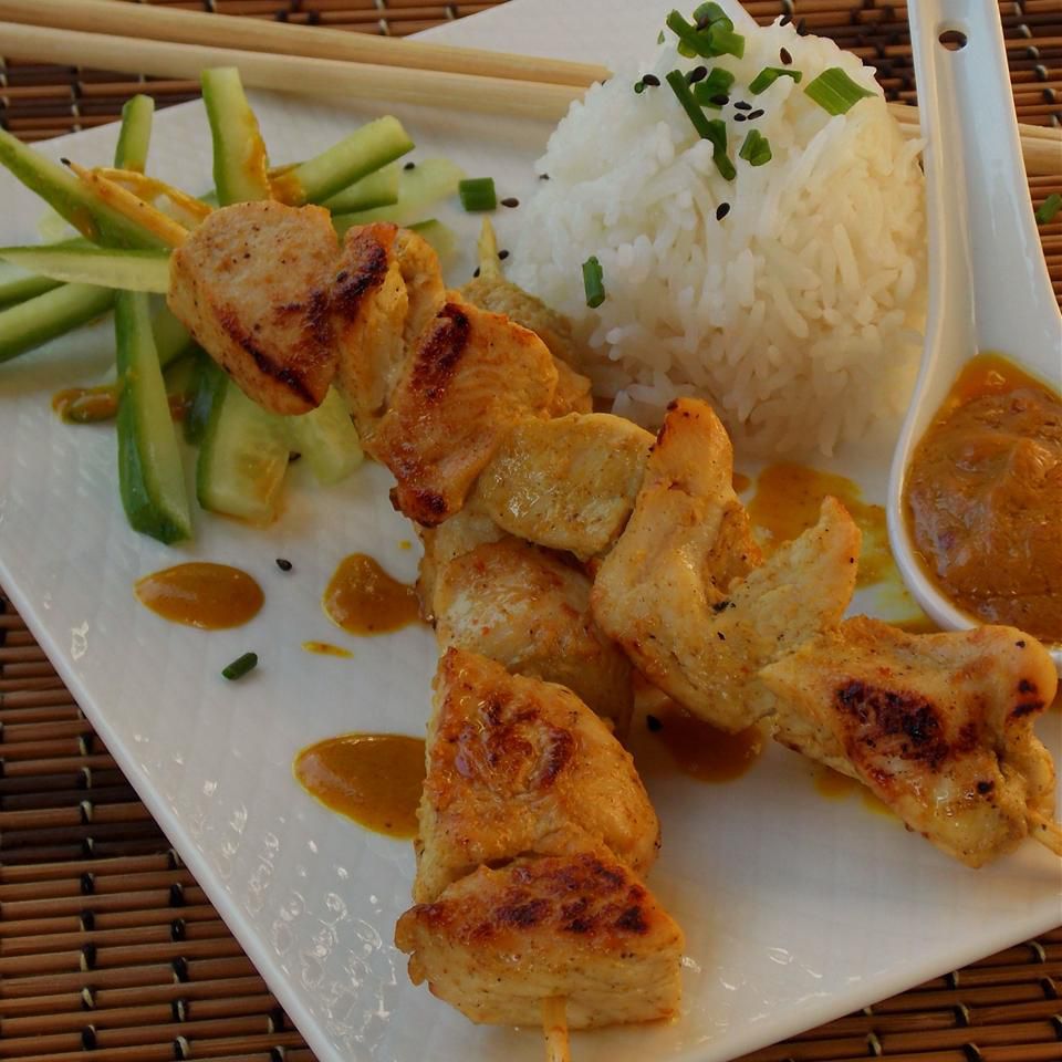 Chicken Satay With Peanut Sauce