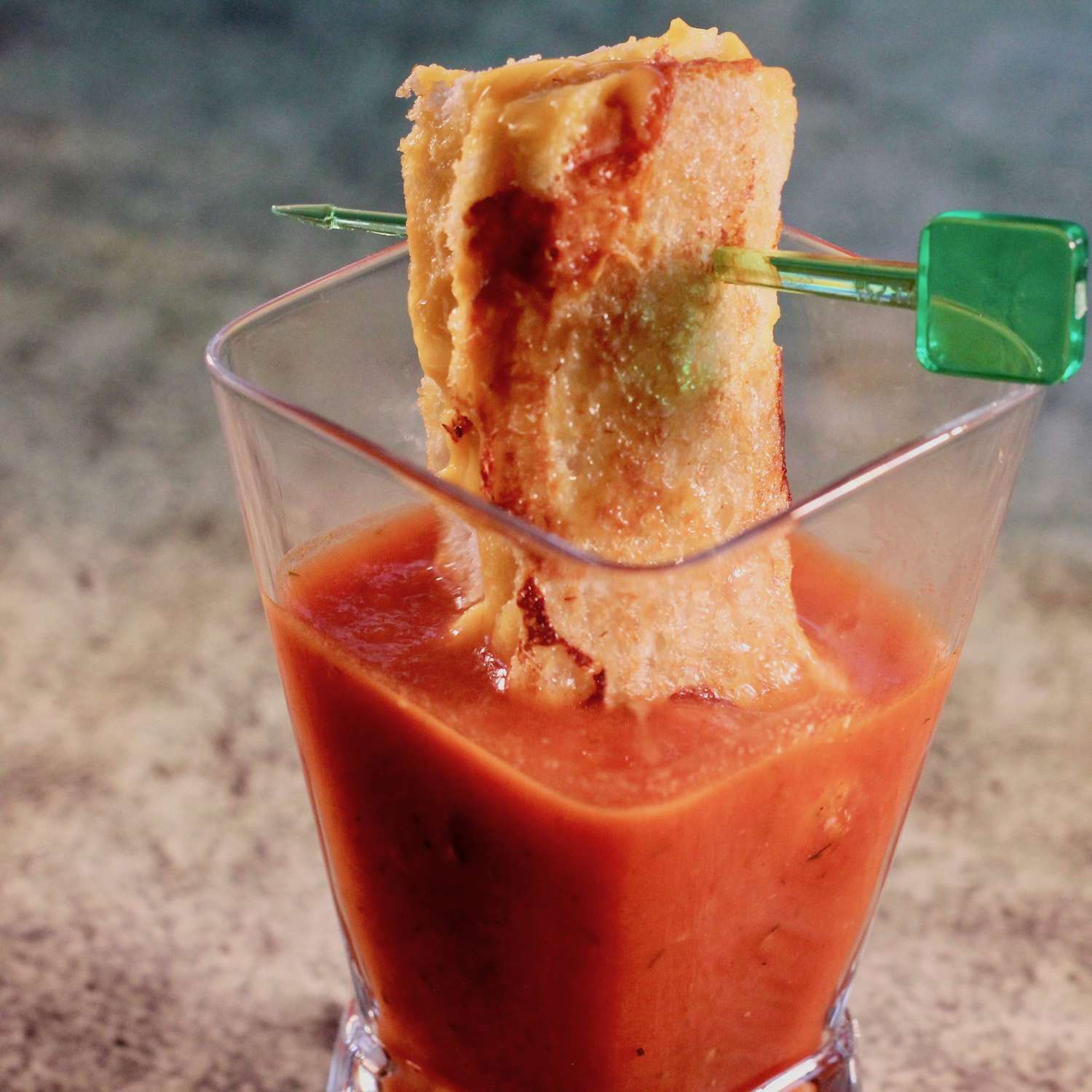 grilled cheese and tomato soup shooter