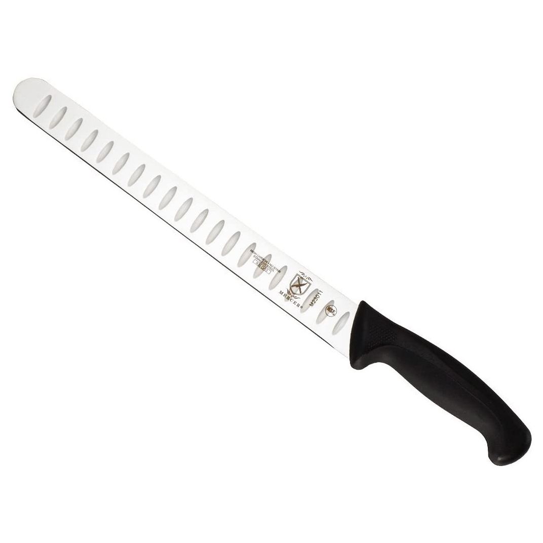 slicing knife with black handle