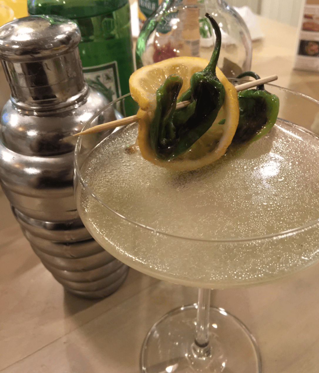 Shishito Pepper Martinis (Peppini)