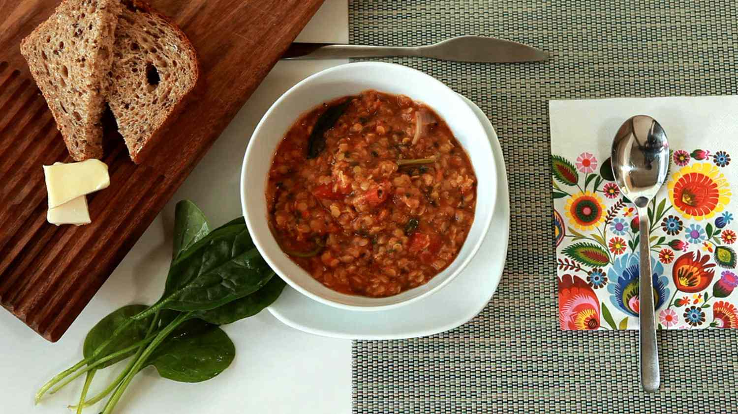 spicy red lentil soup