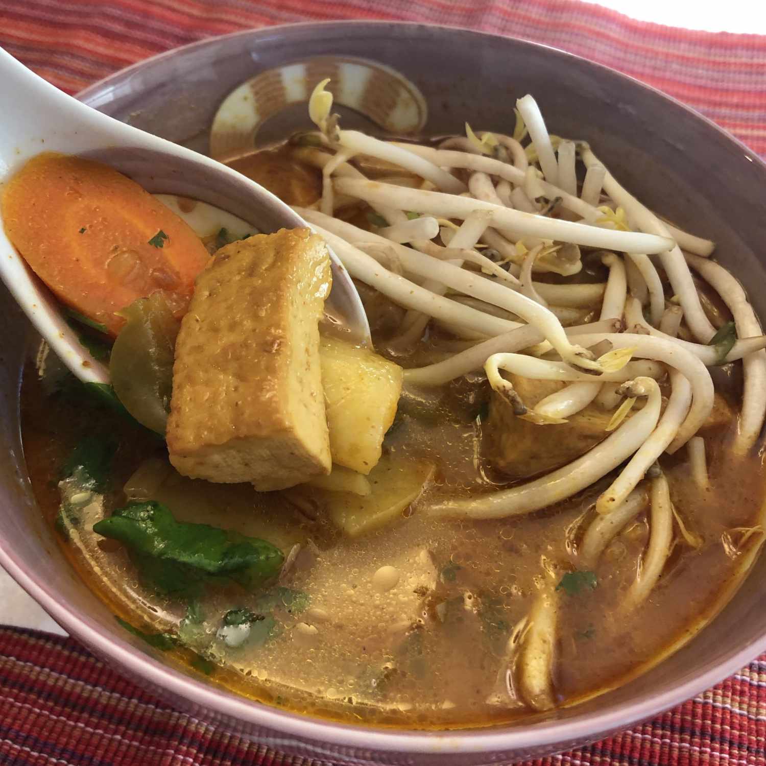 Vietnamese style vegetarian curry soup