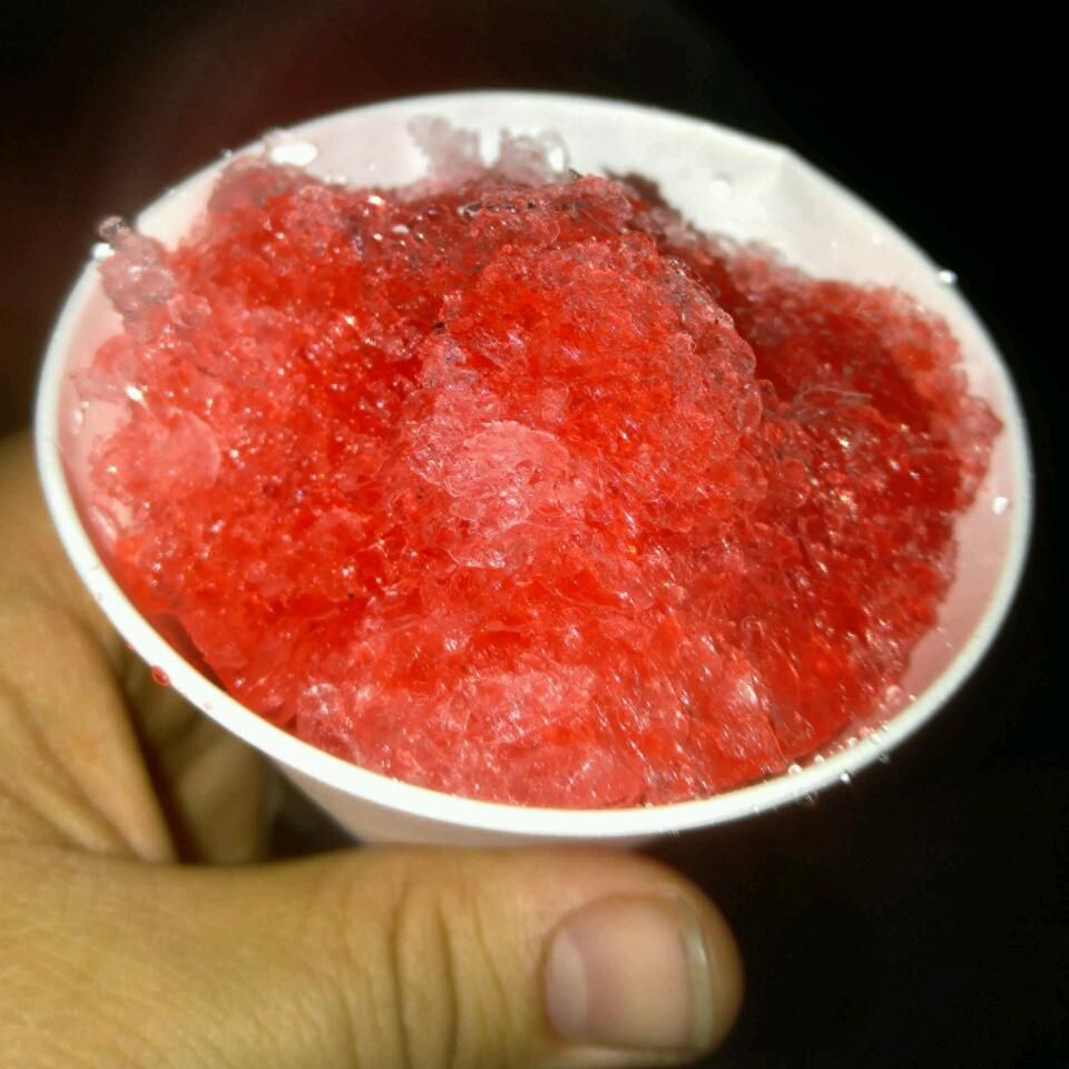 red snow cone