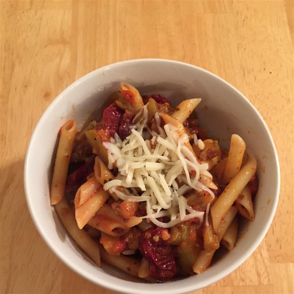 eggplant penne pasta with cheese