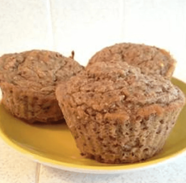 These hearty whole wheat muffins are filled with nutrient-rich ingredients like quinoa, carrots, pineapple, applesauce, and Greek yogurt. 
                          