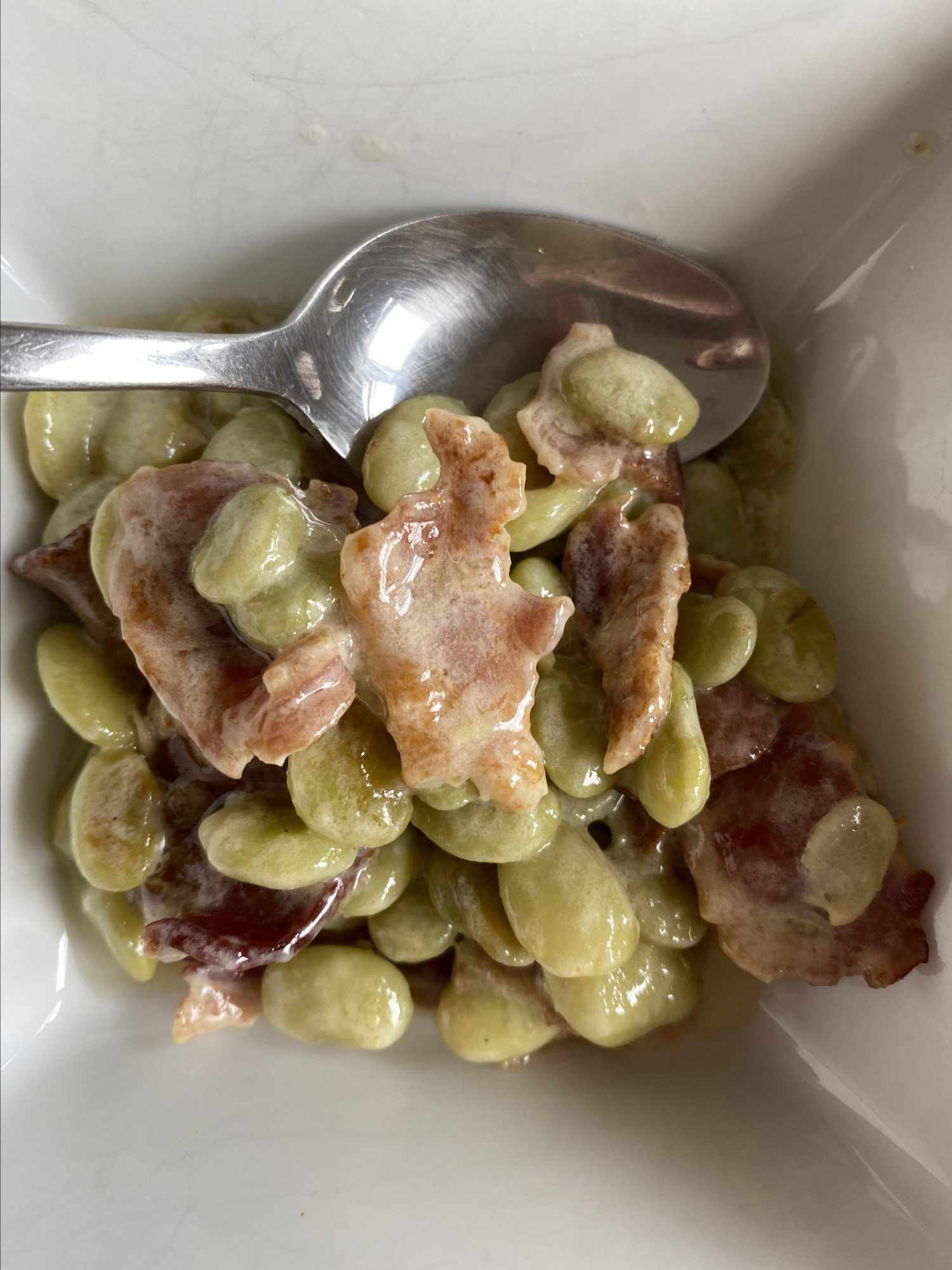 butter beans with bacon