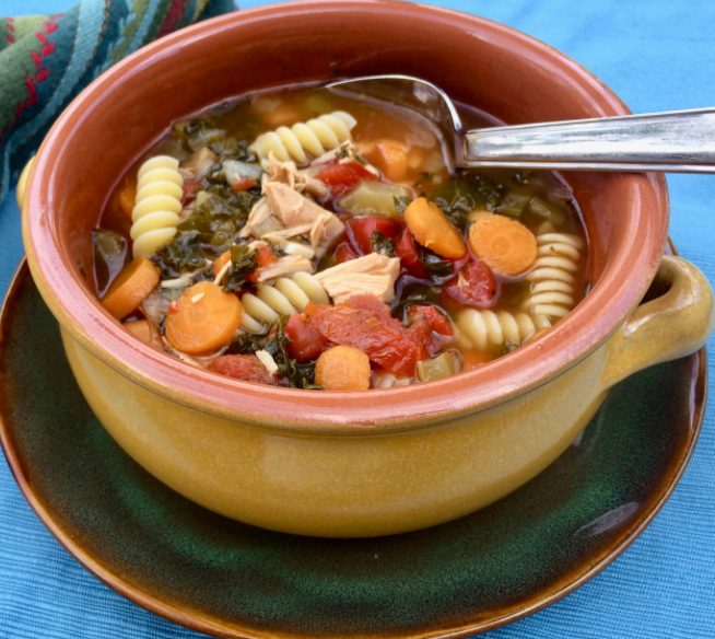 Turkey Soup with Pasta and Vegetables