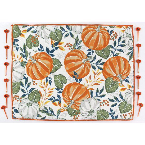 pumpkin print dish drying mat
