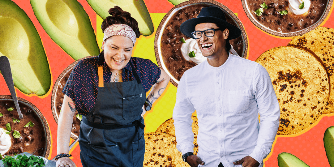 composite image of chefs byron gomez and maria mazon