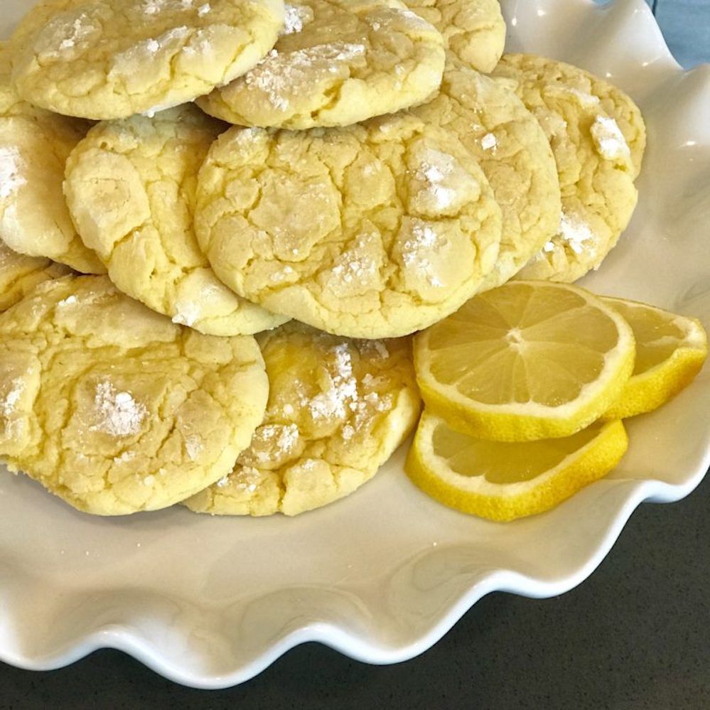 Crisp Lemon Cake Mix Cookies