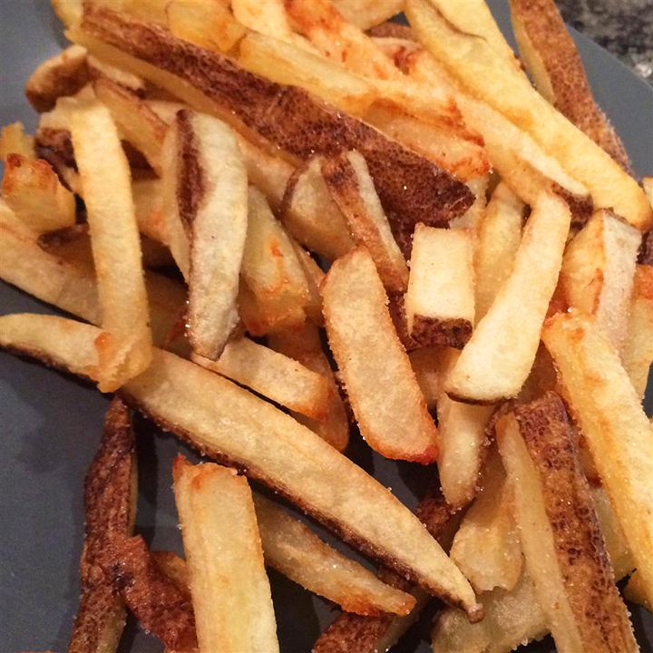 close up view of french fries
