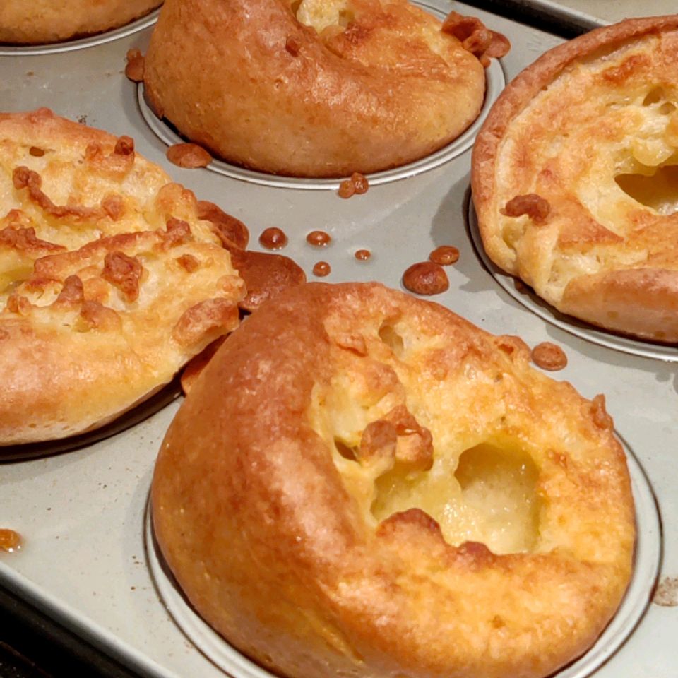 close up view of Sky High Yorkshire Pudding in muffin tins