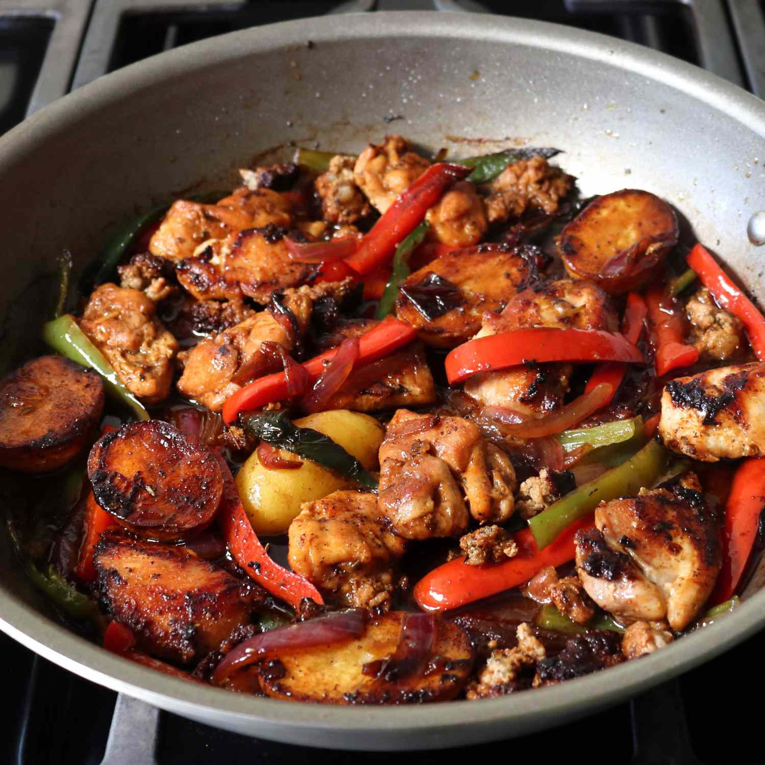 One-Pan Chicken, Sausage, Peppers, and Potatoes