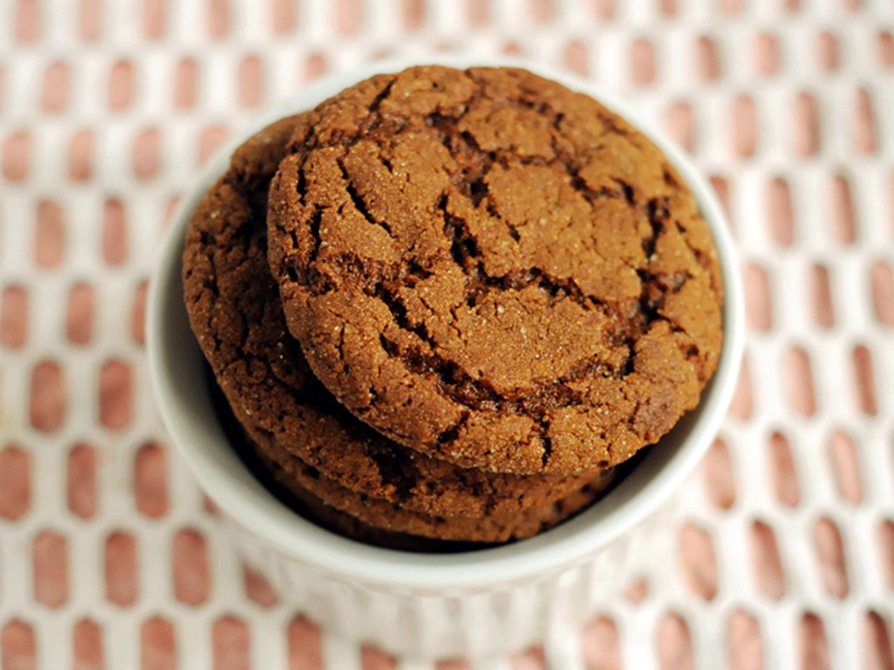 stack of well crackled big soft ginger cookies