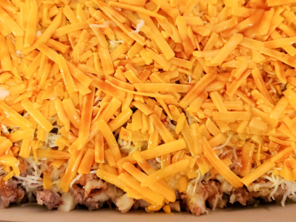 close up view of a Easter Brunch Casserole