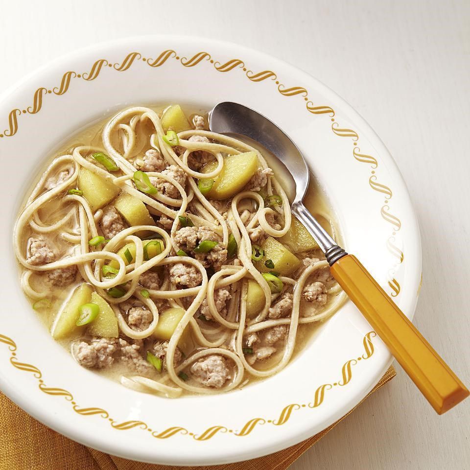 Pork, Apple & Miso Noodle Soup