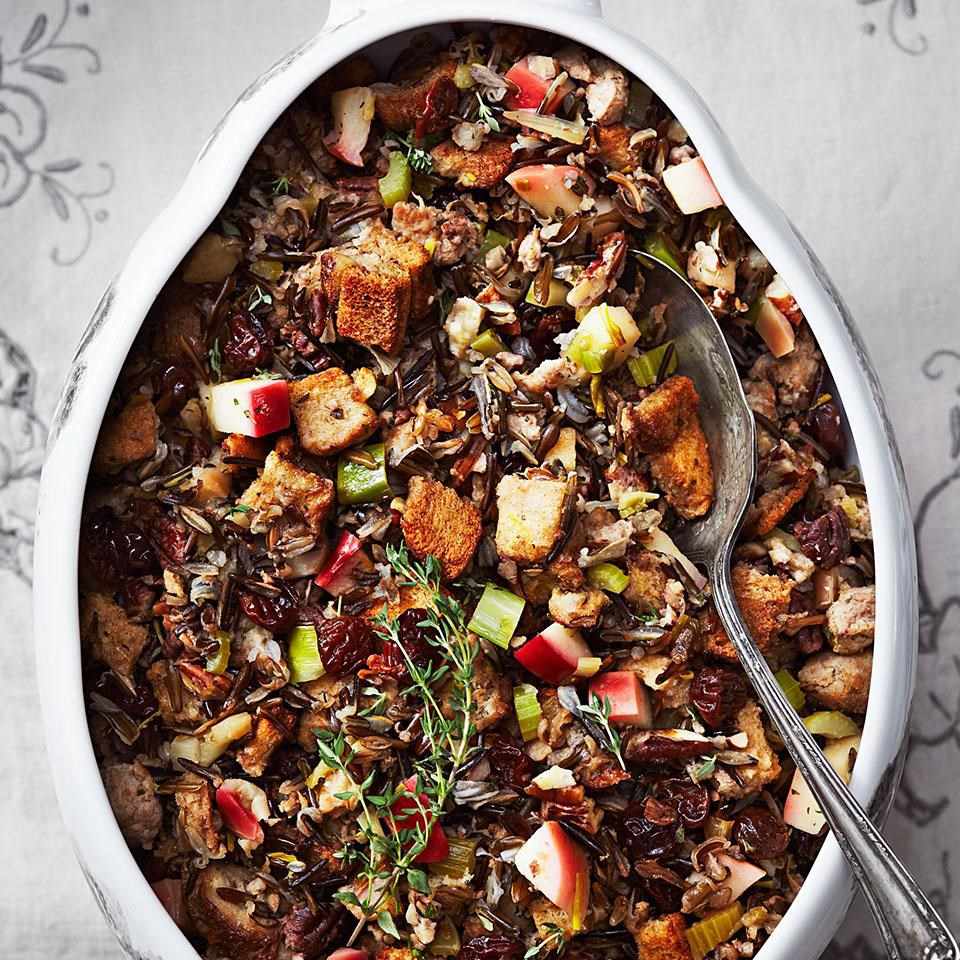 Wild Rice Stuffing with Apple & Sausage
