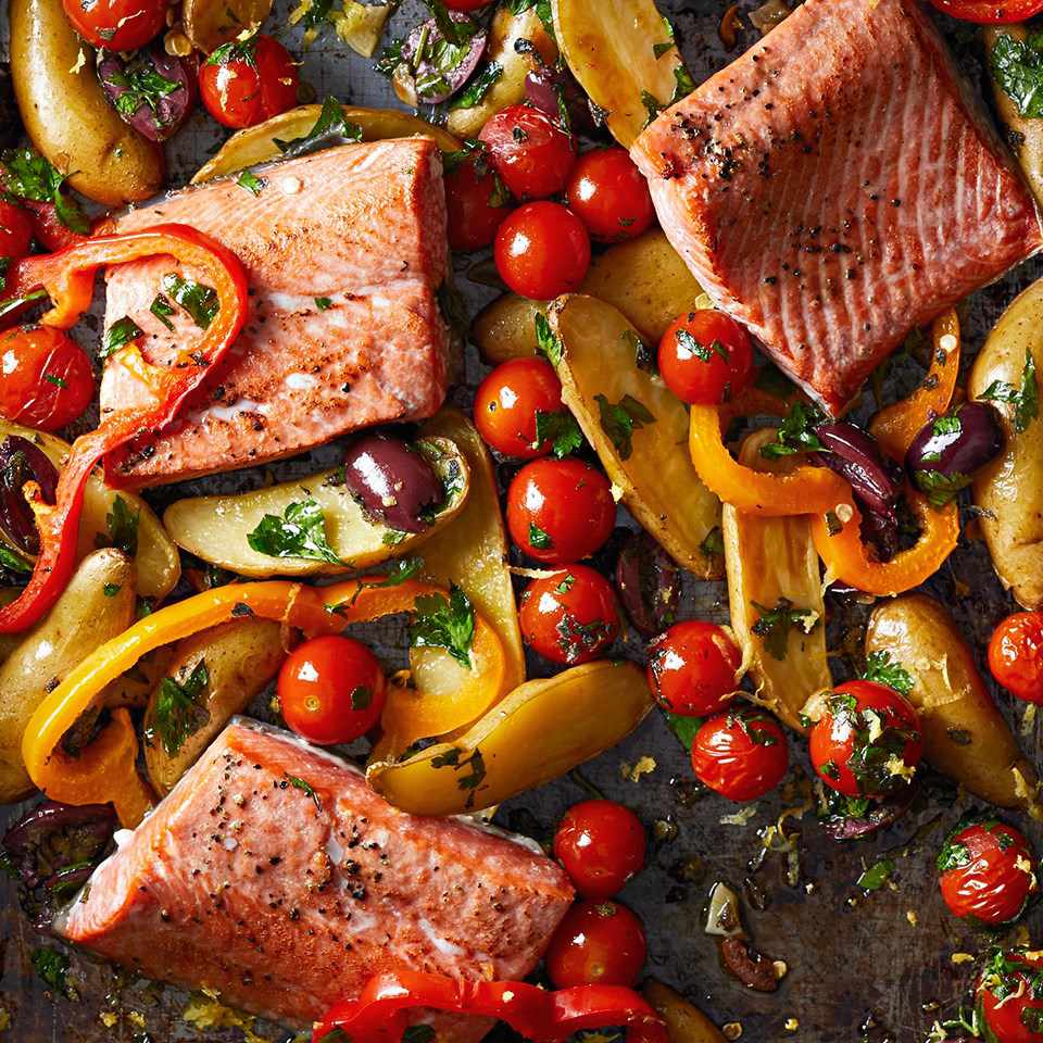 Greek Roasted Fish with Vegetables