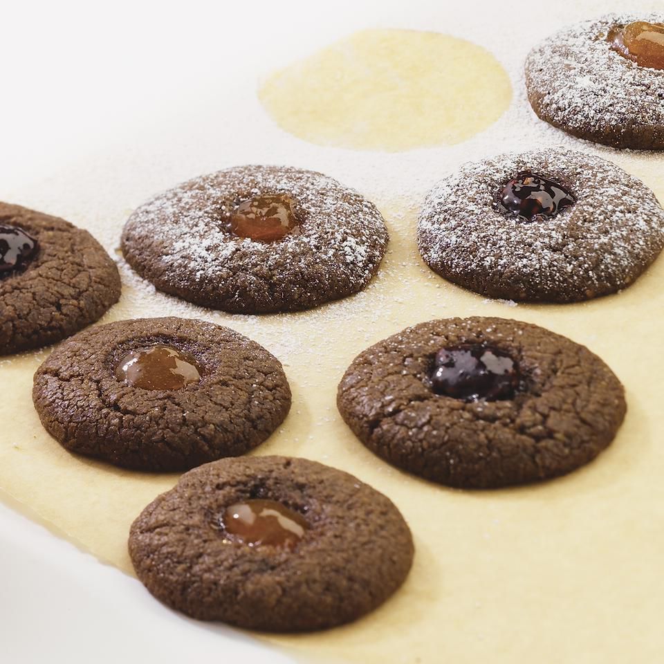Chocolate Thumbprint Cookies 
