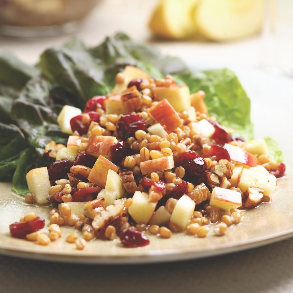 Wheat Berry Salad with Red Fruit 