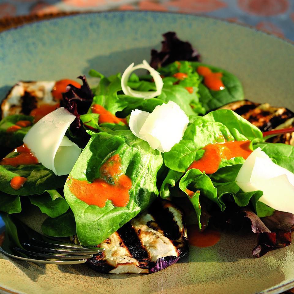 Grilled Smoky Eggplant Salad 