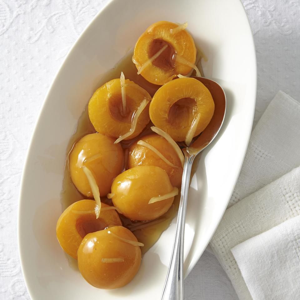 Ginger Poached Apricots 