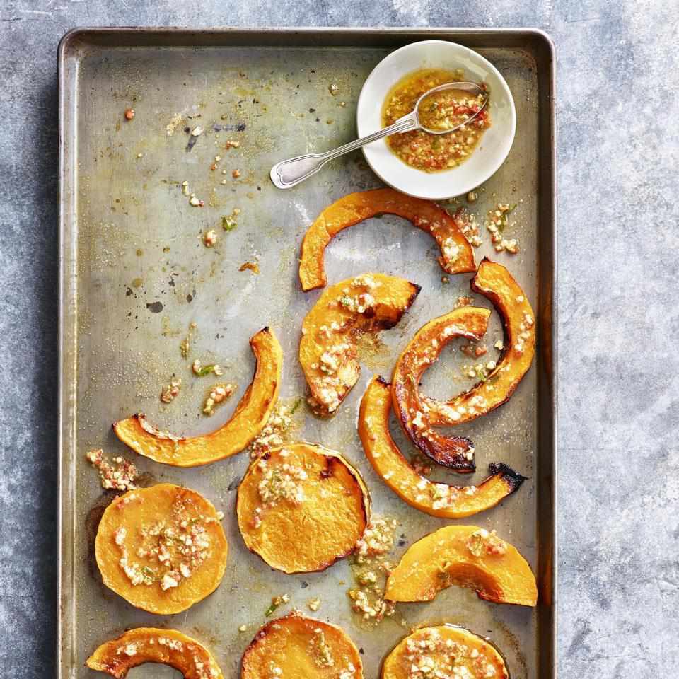 Roasted Squash with Garlic, Lime & Chile