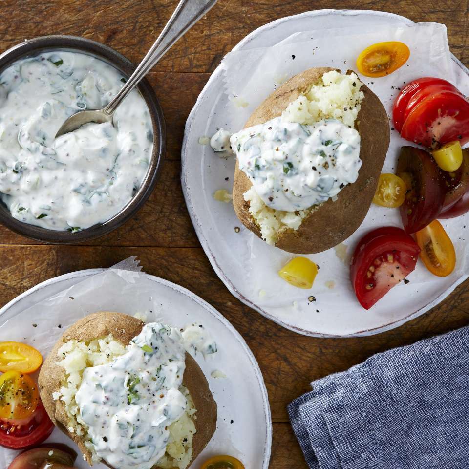 Sour Cream-&-Herb Baked Potatoes 