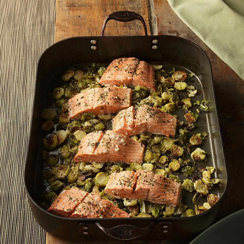 One-Pan Salmon & Brussels Sprouts
