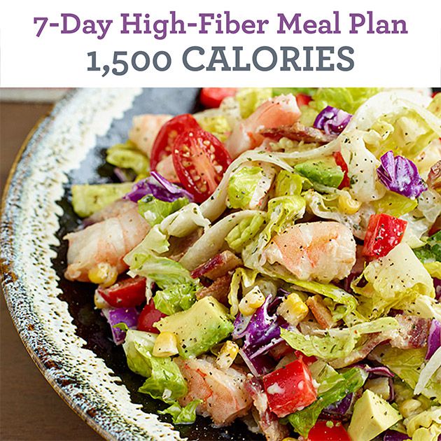 high fiber diet meal plan