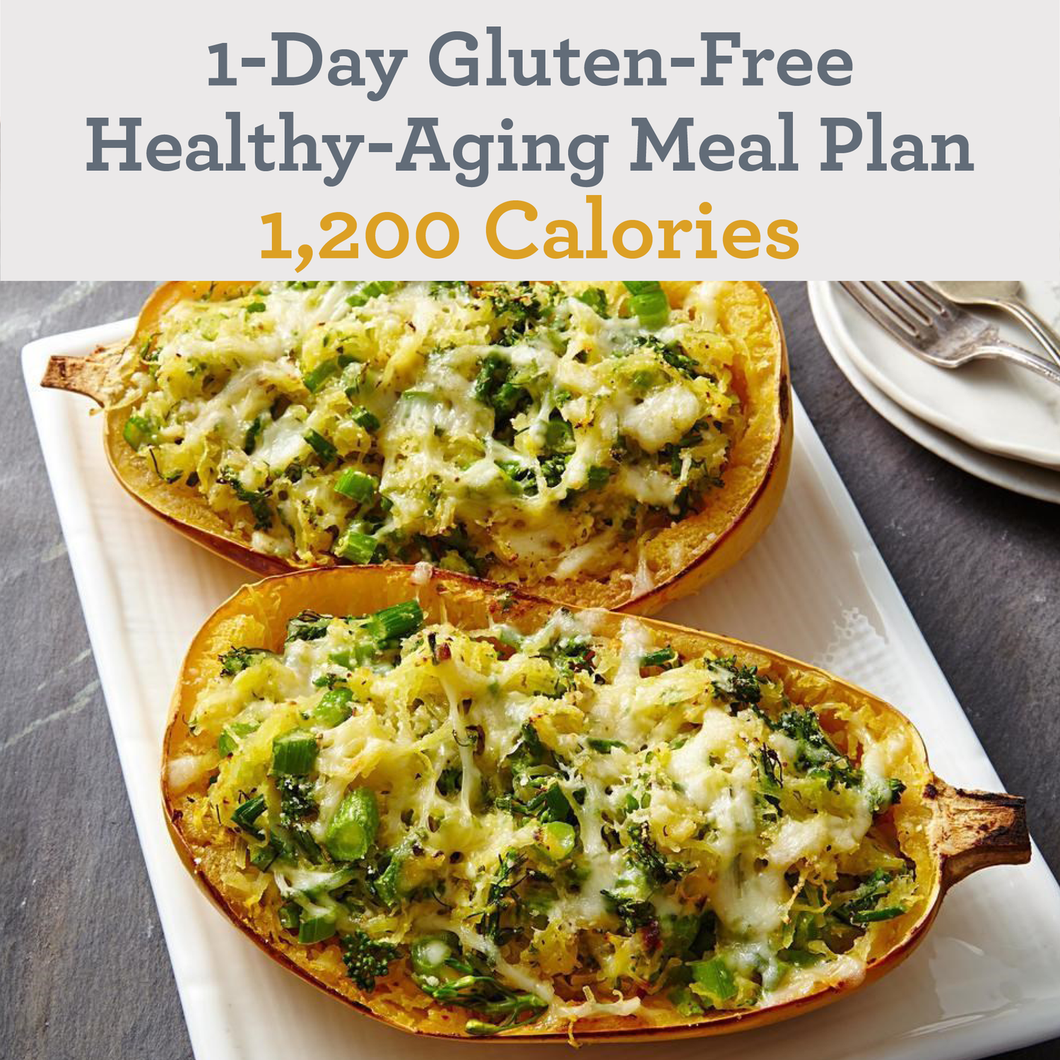1-Day Gluten-Free Healthy-Aging Meal Plan: 1,200 Calories